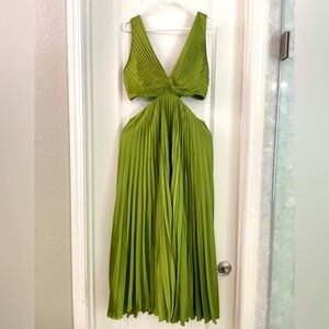 Abercrombie & Fitch green maxi dress (L)